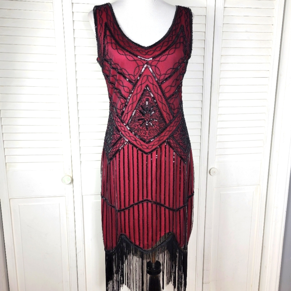 Sequin party dress flapper 20's